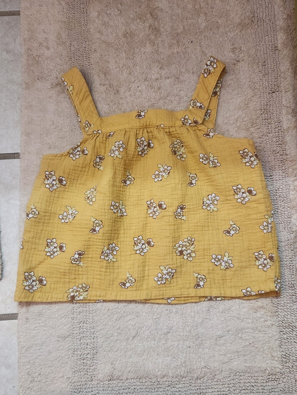 Toad&co Tank Xs Mustard Yellow Floral Tank Top - Picture 4 of 6